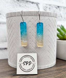 Ocean Sand Dangle Earrings | Hypoallergenic Coastal Summer Jewelry | Surgical Steel Hooks